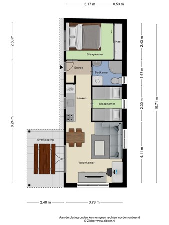 Floorplan - Nieuwe Veenendaalseweg 229-244, 3911 MJ Rhenen