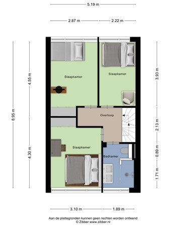 Floorplan - Kamgras 6, 3902 BC Veenendaal