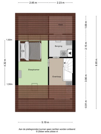 Floorplan - Kamgras 6, 3902 BC Veenendaal