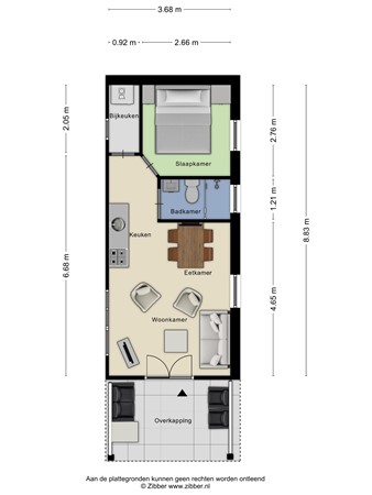 Floorplan - Nieuwe Veenendaalseweg 229-153, 3911 MJ Rhenen