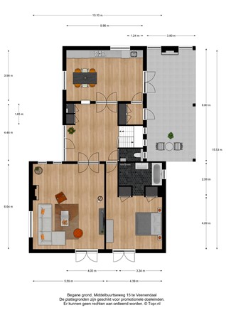 Floorplan - Middelbuurtseweg 15, 3903 LB Veenendaal