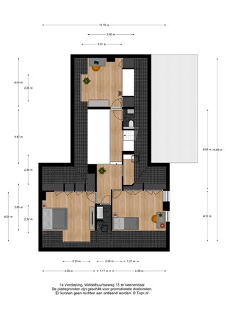 Floorplan - Middelbuurtseweg 15, 3903 LB Veenendaal