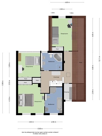 Floorplan - Krouwellaan 5, 3905 JX Veenendaal