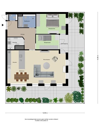 Floorplan - Rhenendael 124, 3911 RM Rhenen