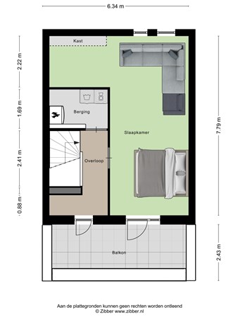 Floorplan - Krijthehof 32, 6709 TZ Wageningen