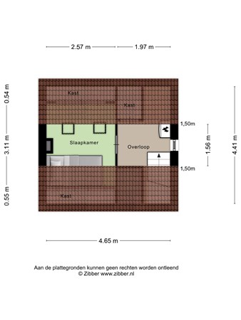 Floorplan - Bilderdijkstraat 17, 3904 HK Veenendaal