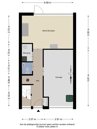 Floorplan - Zwarteweg 37, 3911 AP Rhenen