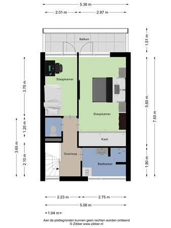 Floorplan - Zwarteweg 37, 3911 AP Rhenen