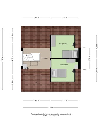 Floorplan - Kerkewijk 198, 3904 JK Veenendaal