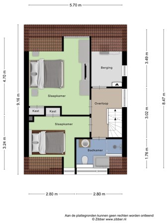 Floorplan - Stationsweg 12, 3911 AM Rhenen