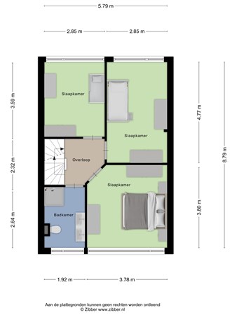 Floorplan - Tweespan 64, 3902 GH Veenendaal