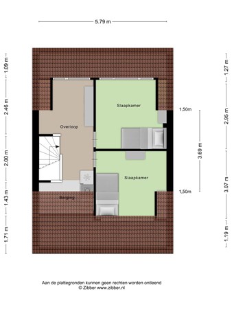 Floorplan - Tweespan 64, 3902 GH Veenendaal