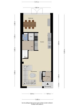 Floorplan - Mozartdreef 41, 3906 BM Veenendaal