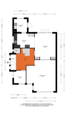 Floorplan - Kerkewijk 104, 3904 JG Veenendaal