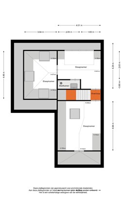 Floorplan - Kerkewijk 104, 3904 JG Veenendaal