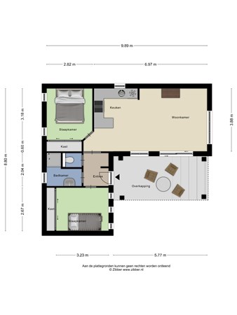 Floorplan - Dwarsweg 5R333, 3959 AC Overberg