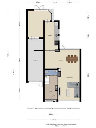 Floorplan - Kamperfoeliestraat 12, 6666 WT Heteren