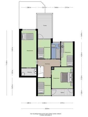 Floorplan - Kamperfoeliestraat 12, 6666 WT Heteren