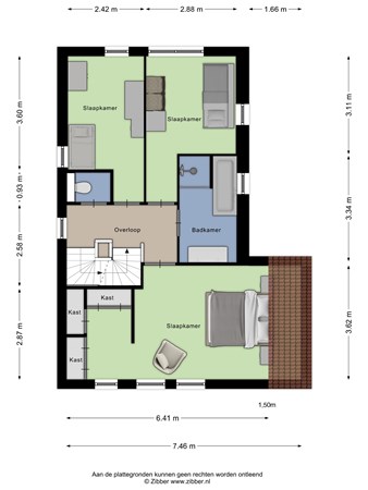 Floorplan - Watersnip 13, 4021 JP Maurik