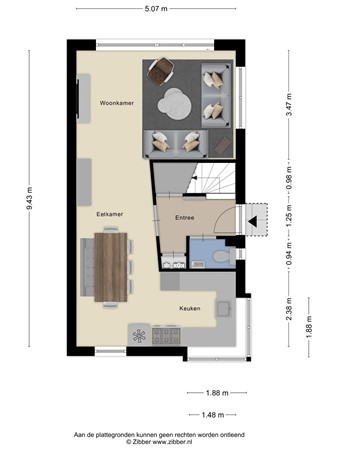 Floorplan - Aardbeivlinderstraat 5, 3905 KH Veenendaal