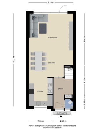 Floorplan - Jac.P. Thijsselaan 6, 3903 EE Veenendaal