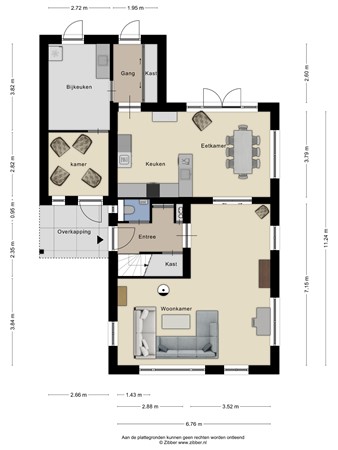 Floorplan - Viergeverstraat 1D, 4043 GC Opheusden