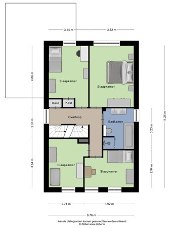 Floorplan - Viergeverstraat 1D, 4043 GC Opheusden