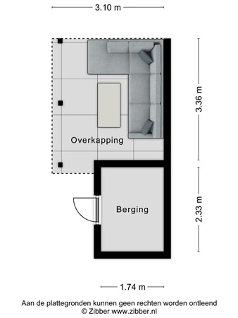 Floorplan - Viergeverstraat 1D, 4043 GC Opheusden