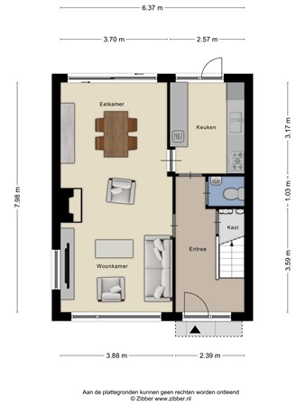 Floorplan - Domineesbergweg 95, 3911 WN Rhenen