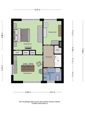 Floorplan - Domineesbergweg 95, 3911 WN Rhenen