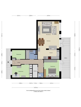 Floorplan - MacBridestraat 76, 3902 KK Veenendaal