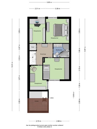 Floorplan - Linge 36, 3904 NB Veenendaal