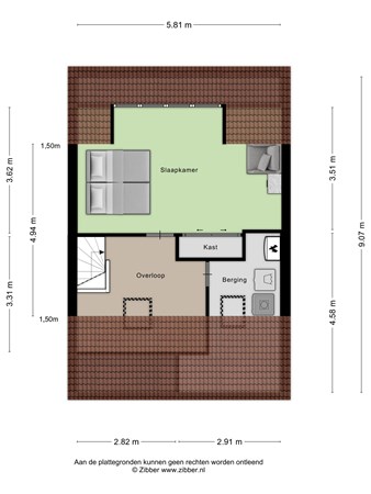 Floorplan - Linge 36, 3904 NB Veenendaal