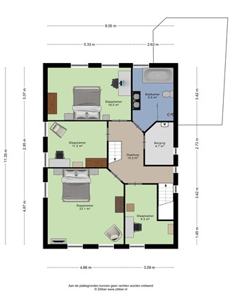 Floorplan - Stadhouderslaan 121, 3905 HC Veenendaal