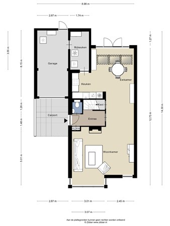 Floorplan - Kerkewijk 57, 3901 EC Veenendaal