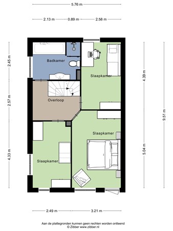 Floorplan - Kerkewijk 57, 3901 EC Veenendaal