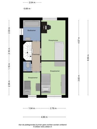 Floorplan - Paddestoelenlaan 1, 3903 GE Veenendaal