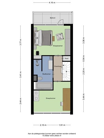 Floorplan - Gruttoweide 20, 6708 BH Wageningen