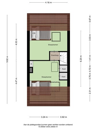 Floorplan - Gruttoweide 20, 6708 BH Wageningen