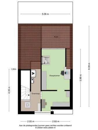 Floorplan - MacBridestraat 55, 3902 KK Veenendaal