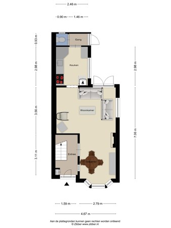 Floorplan - Koninginnelaan 23, 3905 GE Veenendaal