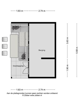 Floorplan - Grebbeweg 31, 3902 HG Veenendaal