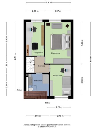 Floorplan - Strawinskyweg 13A, 3906 BA Veenendaal