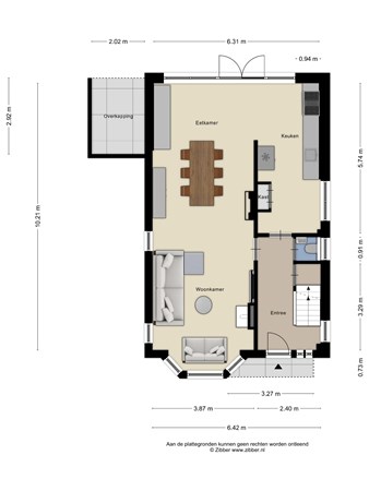 Floorplan - Stationsweg 22, 3911 AM Rhenen