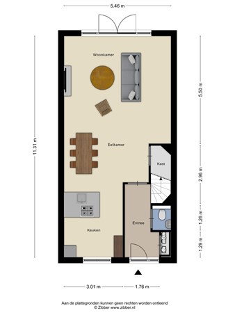 Floorplan - Waagmeester 60, 3907 KA Veenendaal