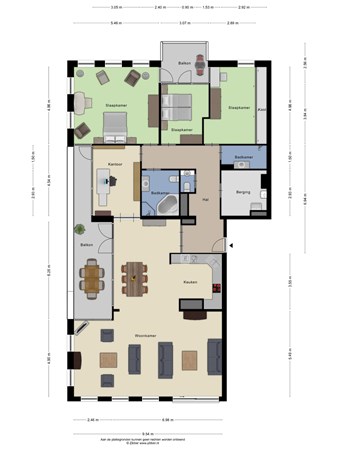 Floorplan - Rhenendael 22, 3911 RM Rhenen