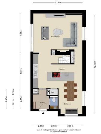 Floorplan - Satijnzwam 15, 3903 GH Veenendaal