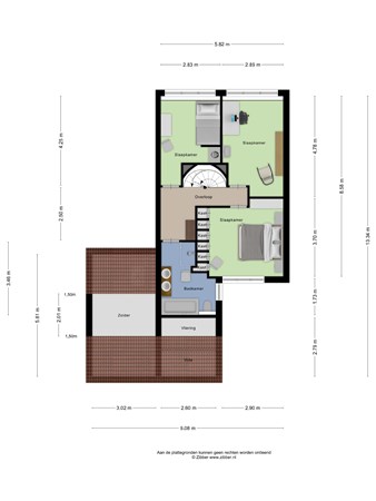 Floorplan - Doddegras 24, 3902 AN Veenendaal