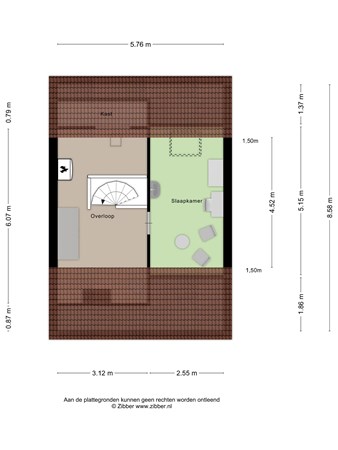 Floorplan - Doddegras 24, 3902 AN Veenendaal