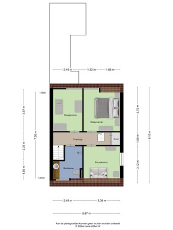 Floorplan - Burg Schimmelpenninckstr 10, 3911 AL Rhenen